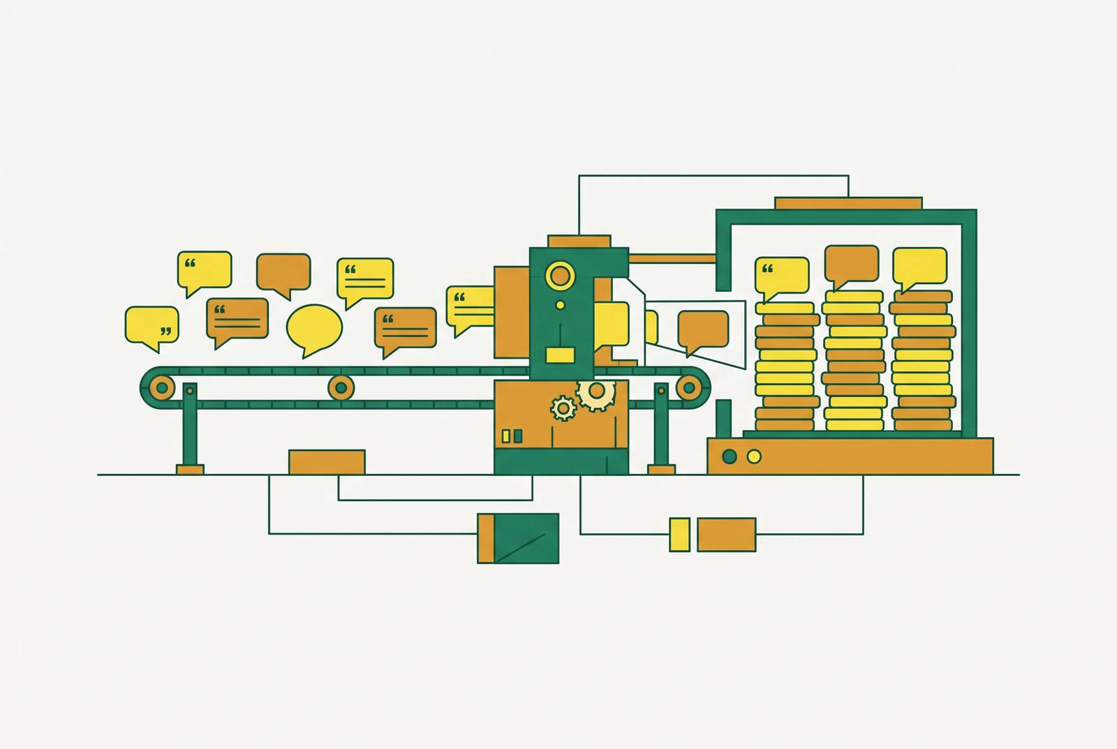 Cover illustration for “Building a Repeatable Customer Story Collection System”
