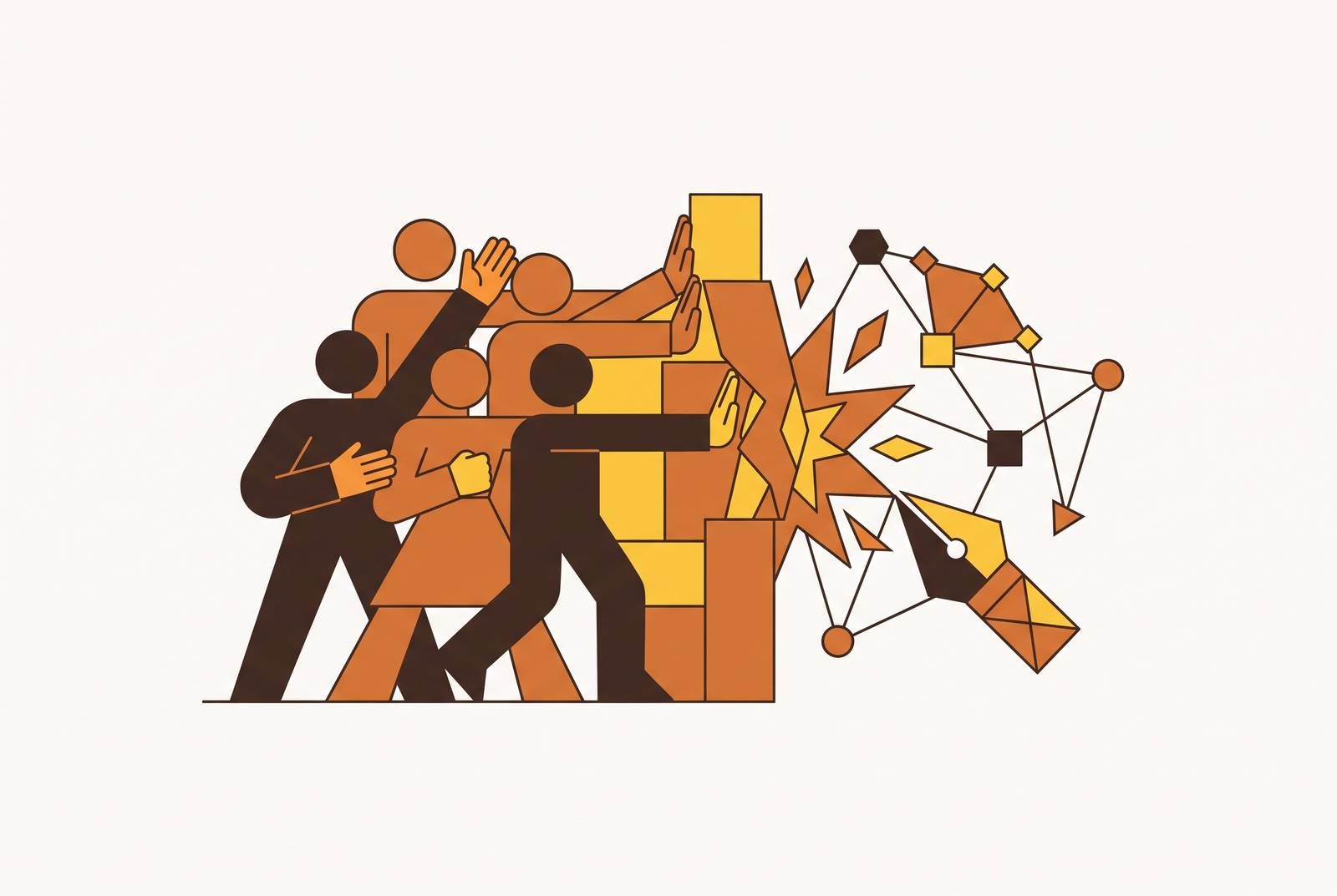 Cover illustration for “Organizational Resistance to AI Design Tools Among Creative Teams”