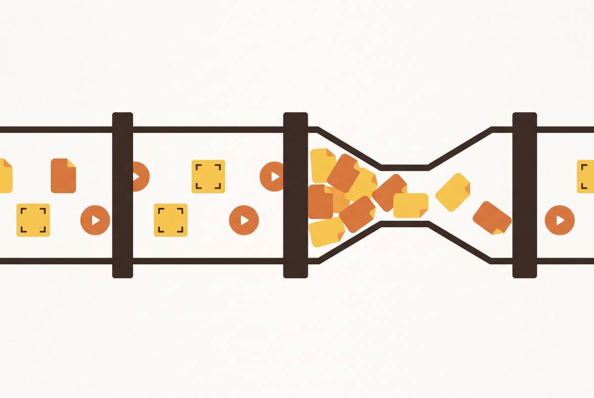 Cover illustration for “Identifying Which Asset Types Clog Creative Queues Most”