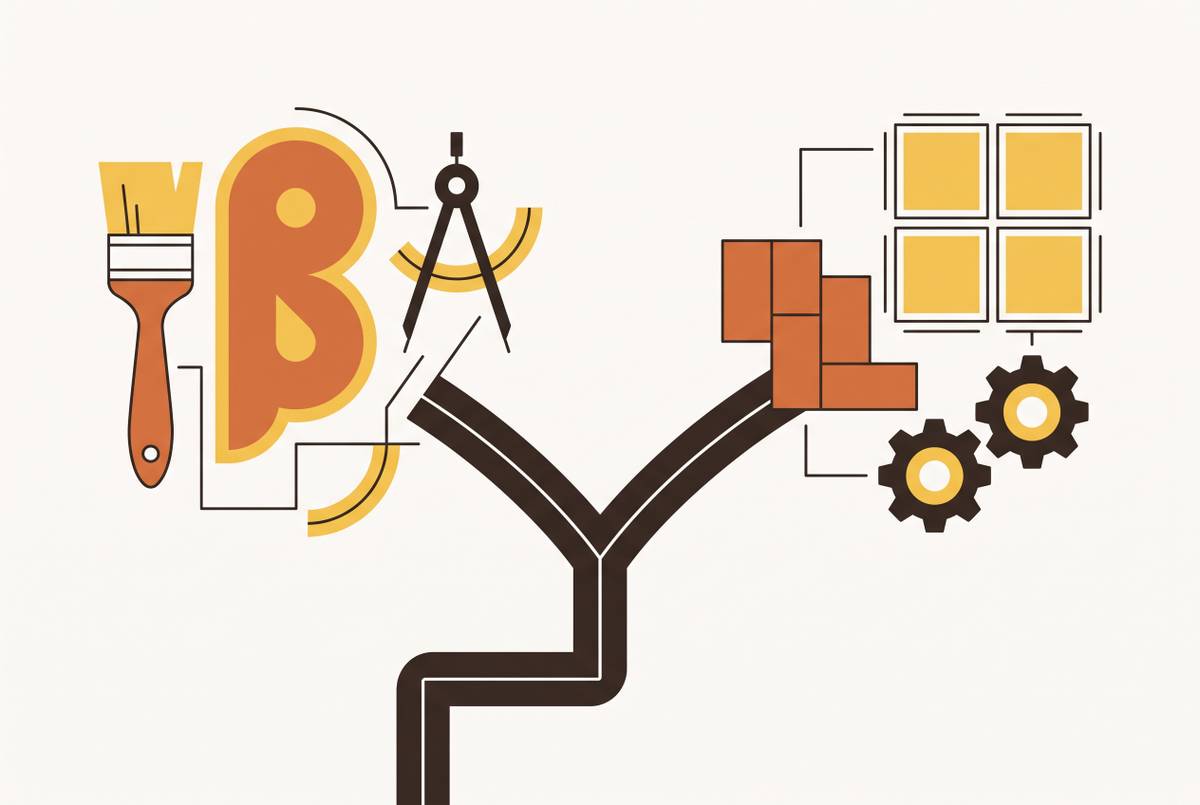 Cover illustration for “When to Hire a Brand Designer vs a Production Designer”