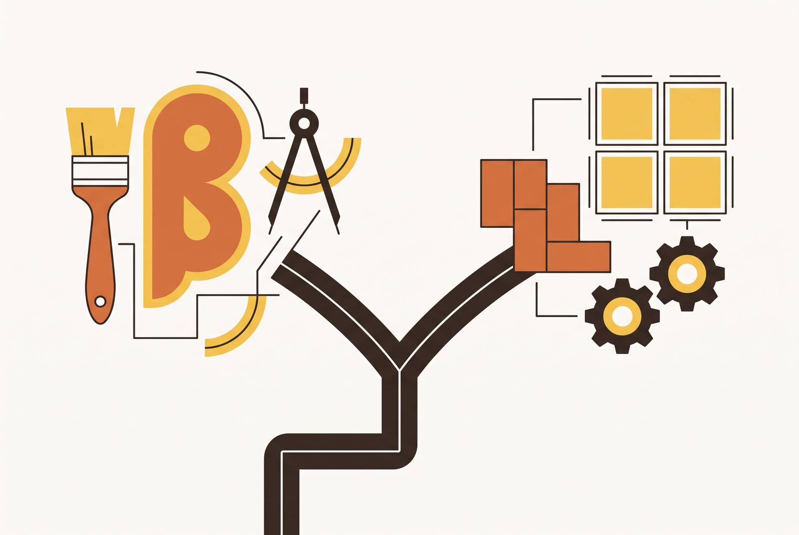 Cover illustration for “When to Hire a Brand Designer vs a Production Designer”