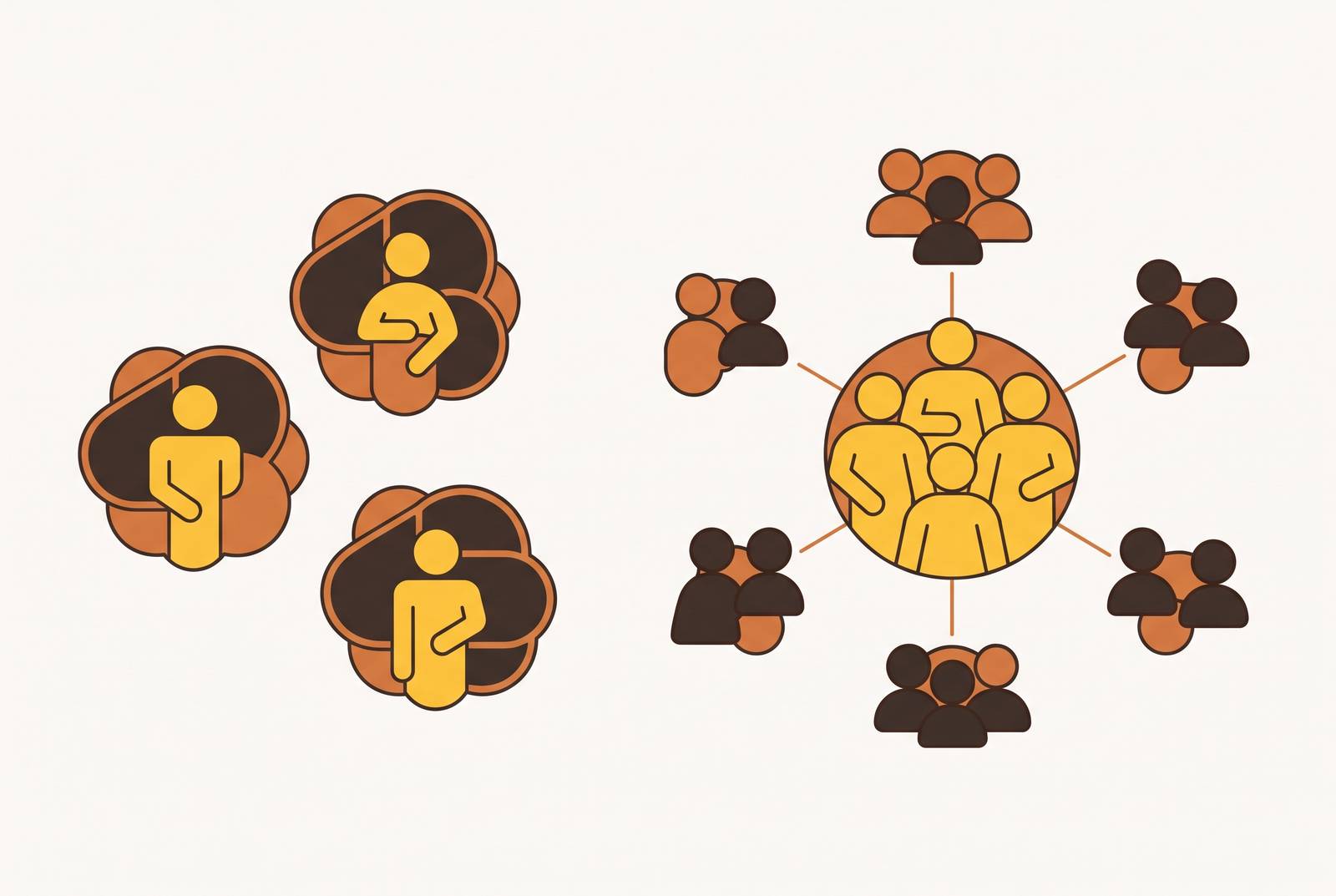 Cover illustration for “Embedded Designer vs Shared Services Model for Marketing Teams”