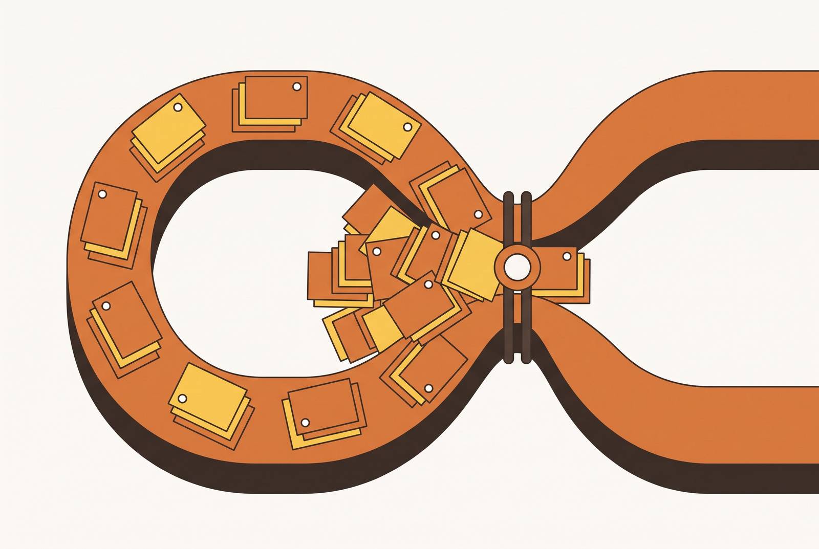 Cover illustration for “Approval Loop Bottlenecks in Marketing Creative Production”