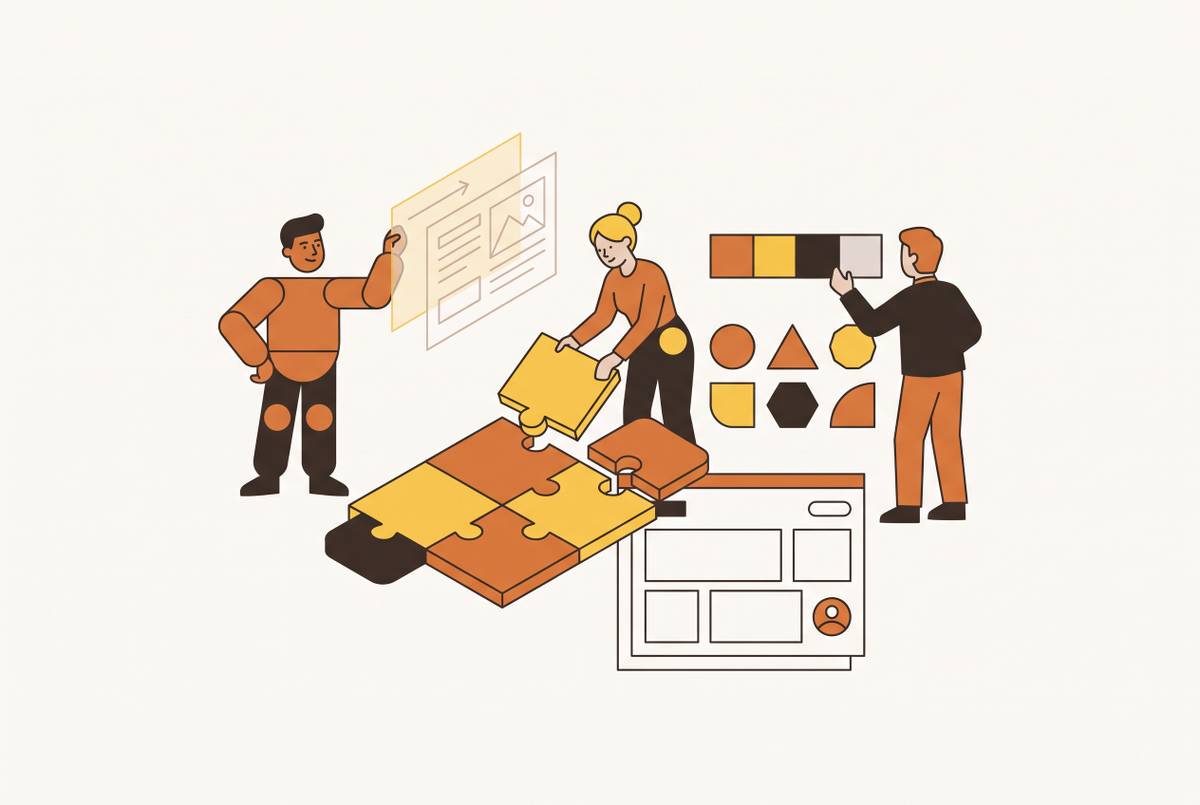 Cover illustration for “Training Non-Designers to Produce On-Brand Assets Independently”