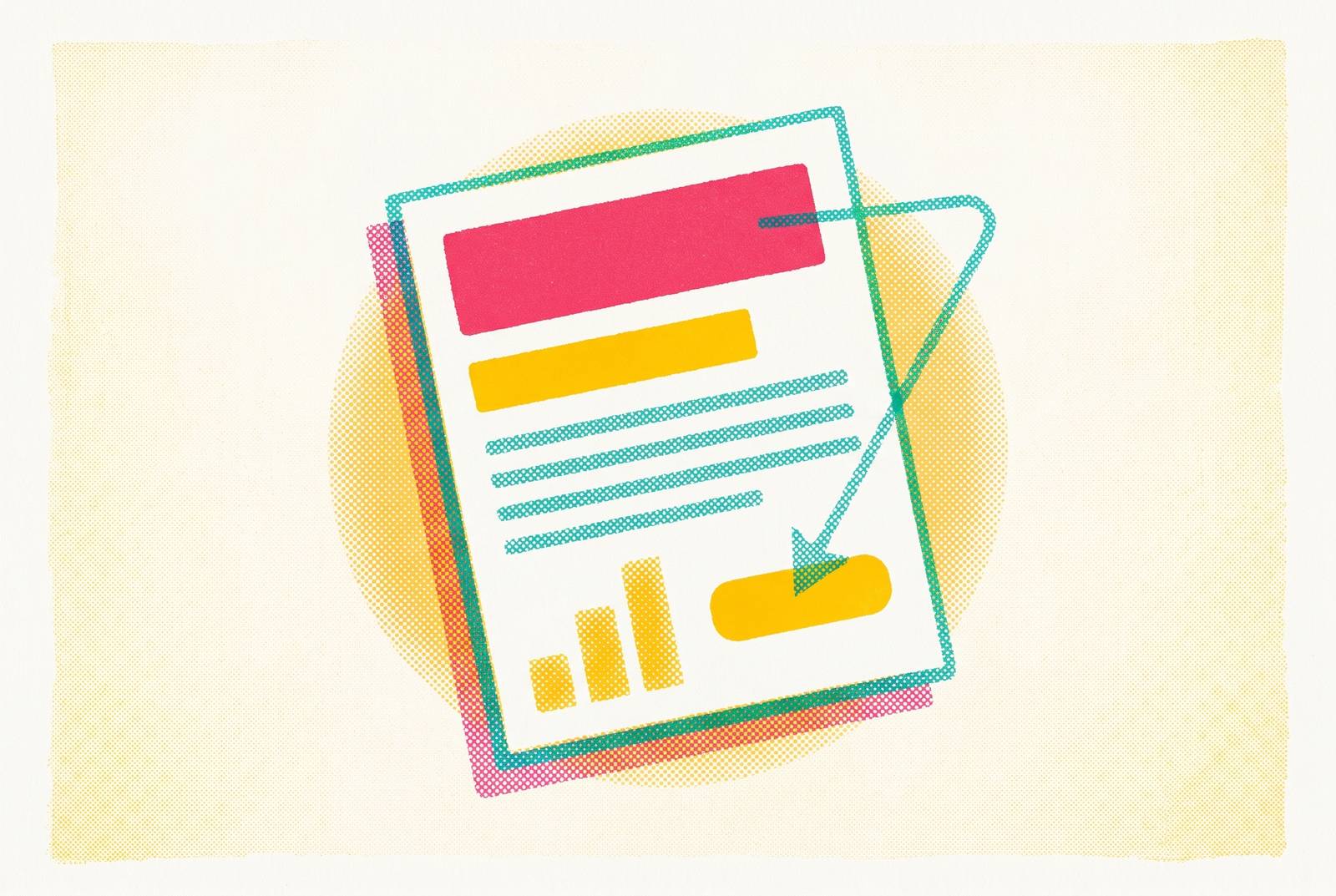 Cover illustration for “Visual Hierarchy in Sales and Marketing Documents”