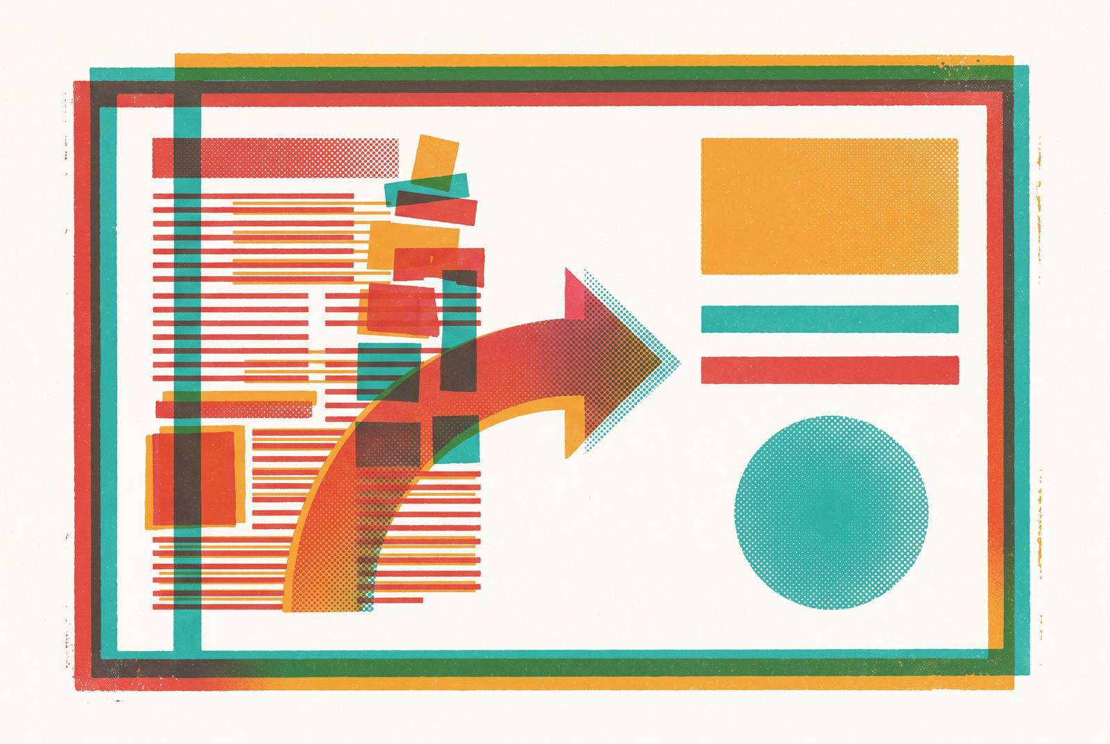 Cover illustration for “Slide Makeovers for Text-Heavy Presentations”