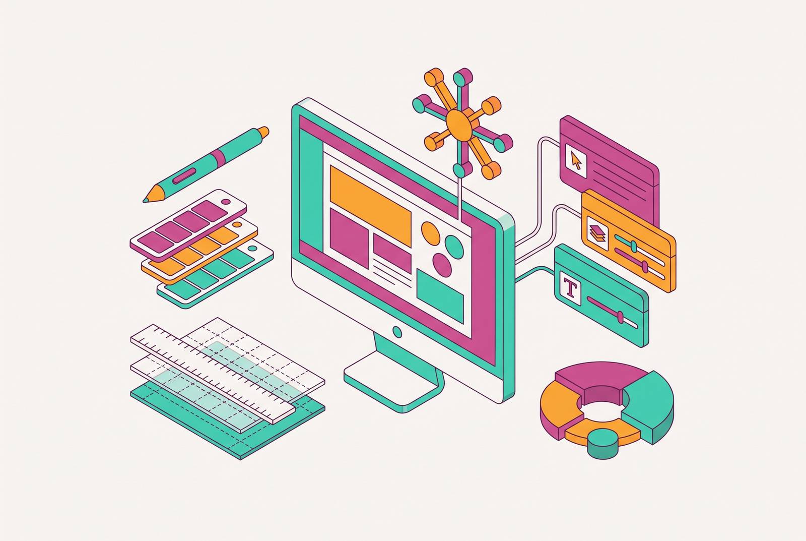 Cover illustration for “AI Graphic Design for Non-Designers at Work”