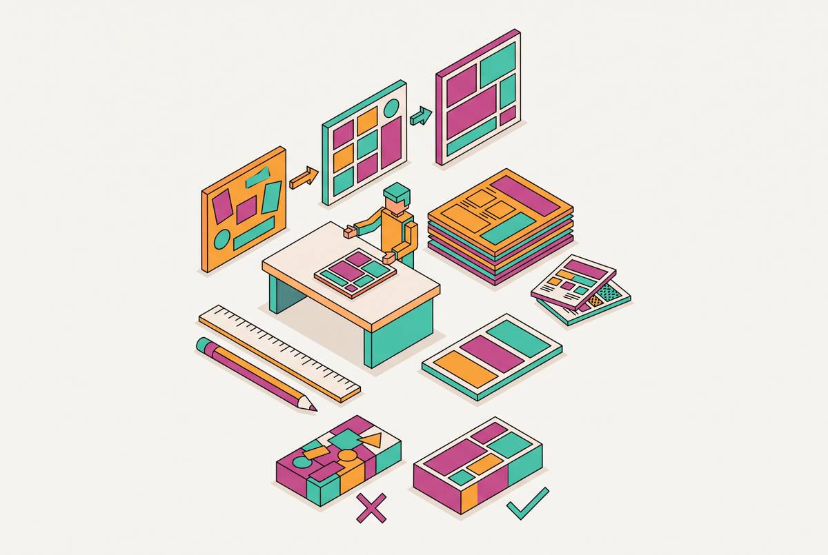 Cover illustration for “Training Non-Designers to Produce On-Brand Materials”