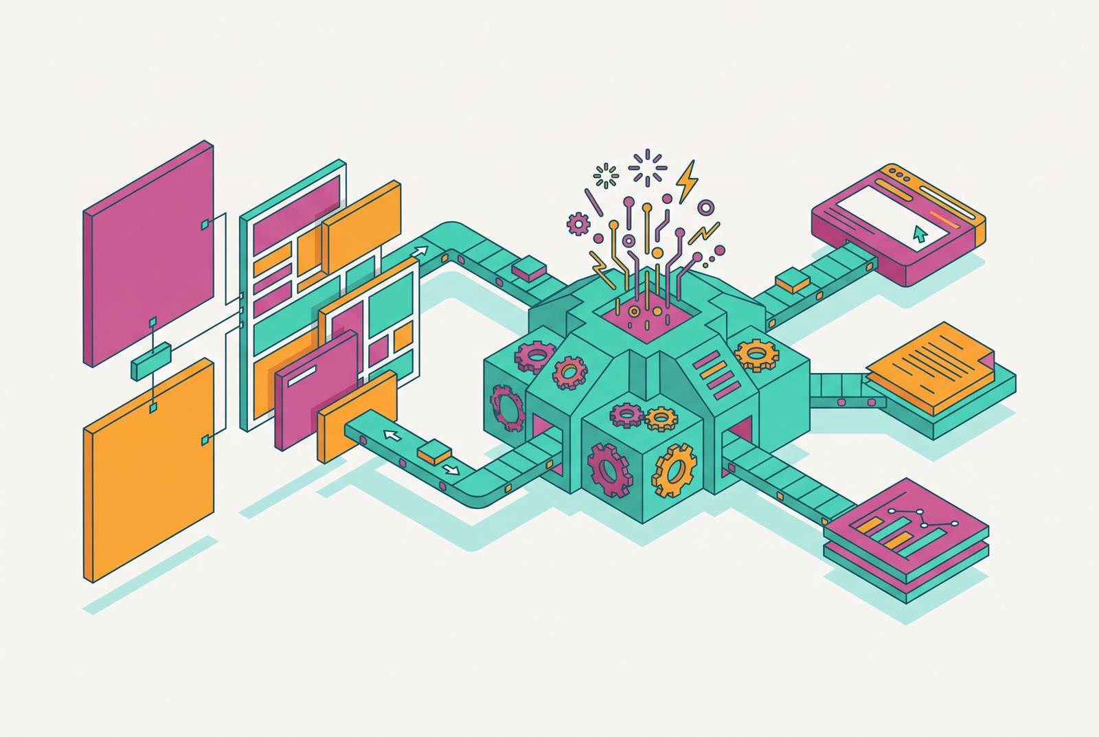 Cover illustration for “AI Design Workflow Automation for Go-to-Market Teams”