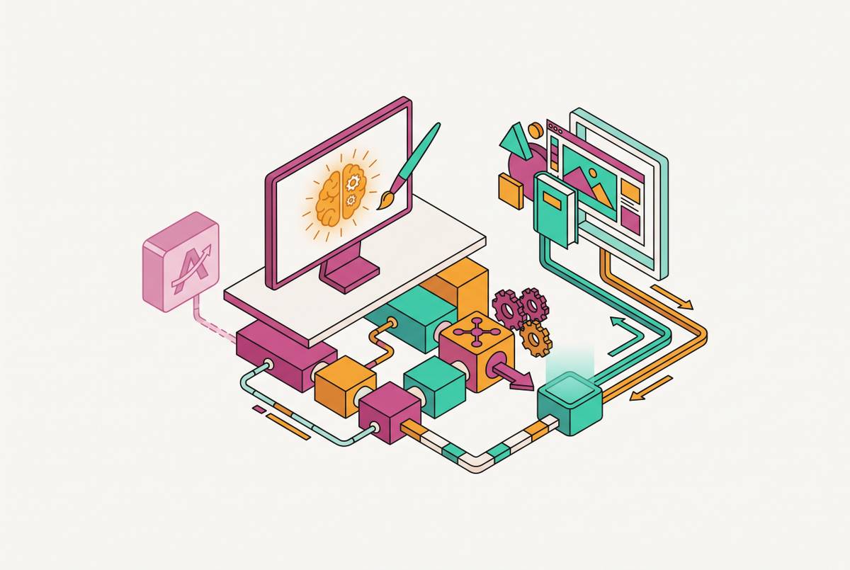 Cover illustration for “Replacing a Design Agency With In-House AI Tooling”