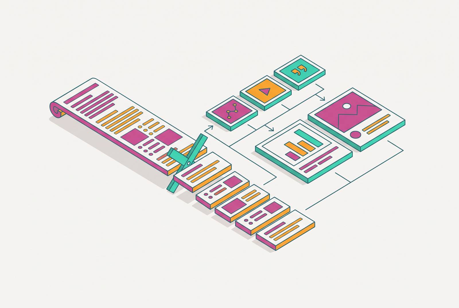 Cover illustration for “Repurposing Long-Form Content Into Social Visuals”