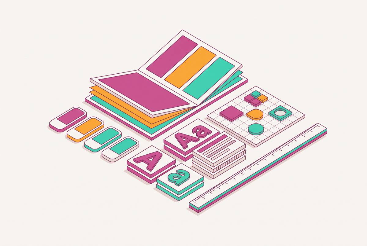 Cover illustration for “Visual Brand Guidelines Non-Designers Can Actually Follow”