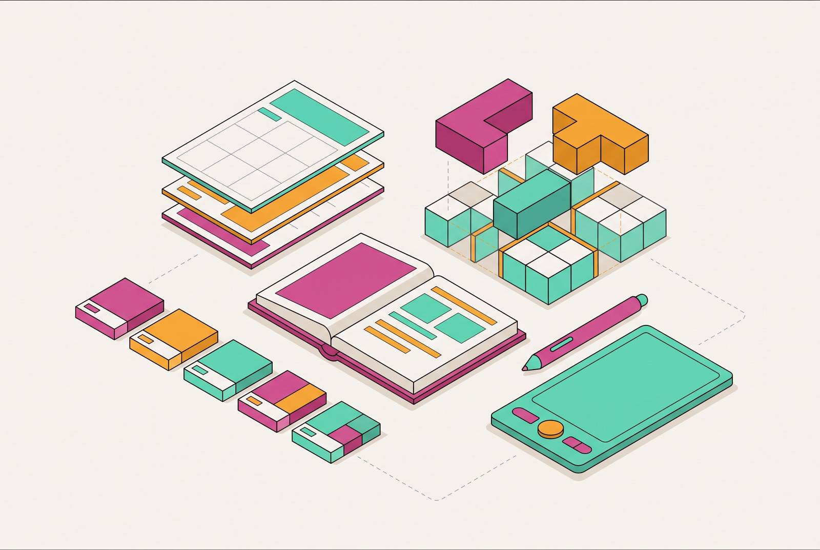 Cover illustration for “Training Non-Designers to Produce On-Brand Materials”