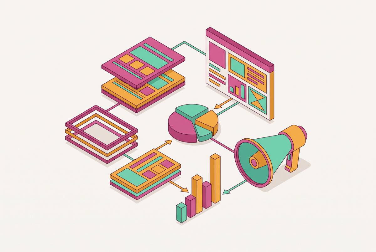 Cover illustration for “Design Templates for Sales and Marketing Teams”