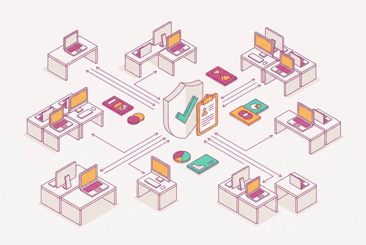 Cover illustration for “Brand Compliance for Distributed and Remote Teams”