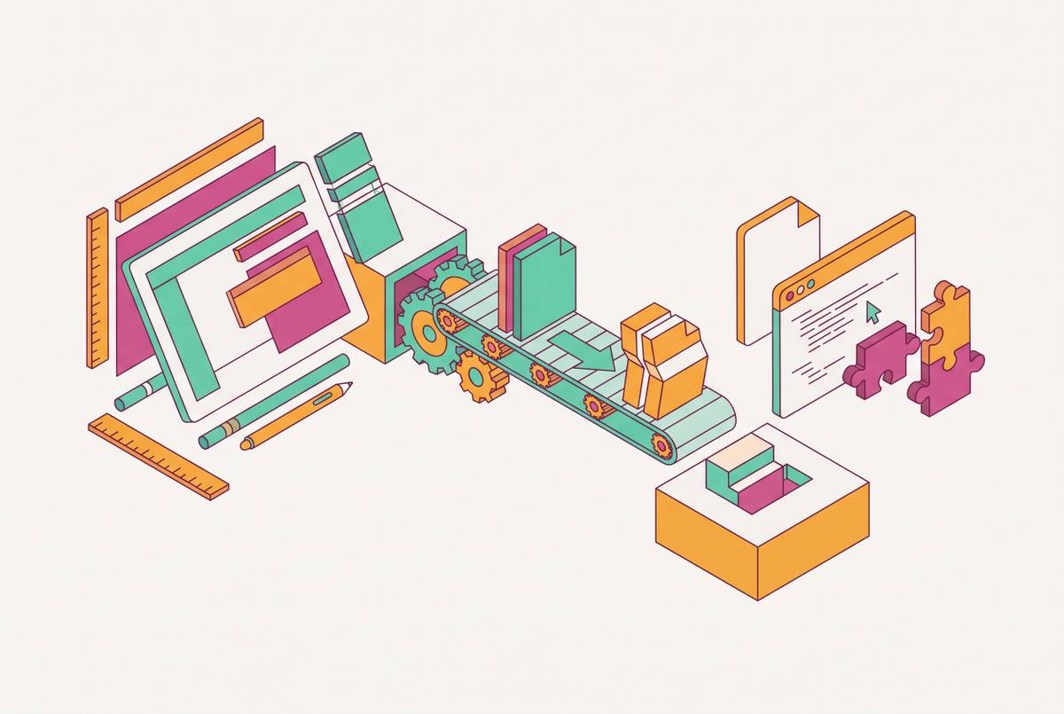 Cover illustration for “Design Handoff Problems Between Designers and Non-Designers”
