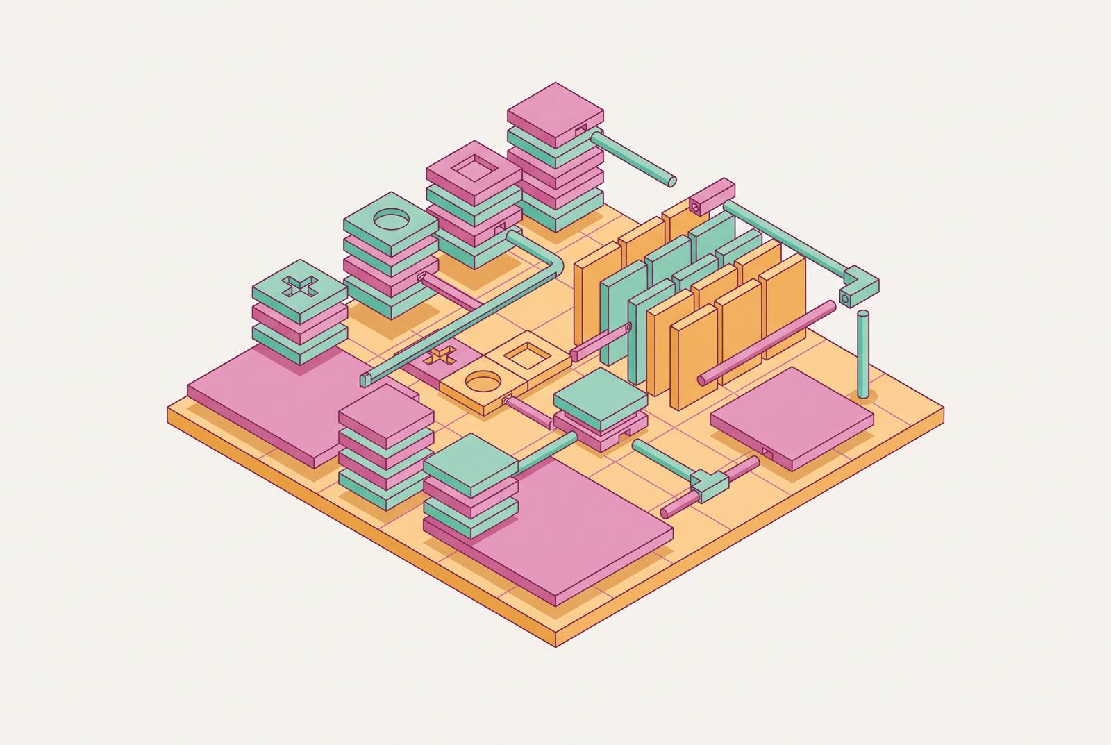 Cover illustration for “Design Systems for Non-Designer Teams”