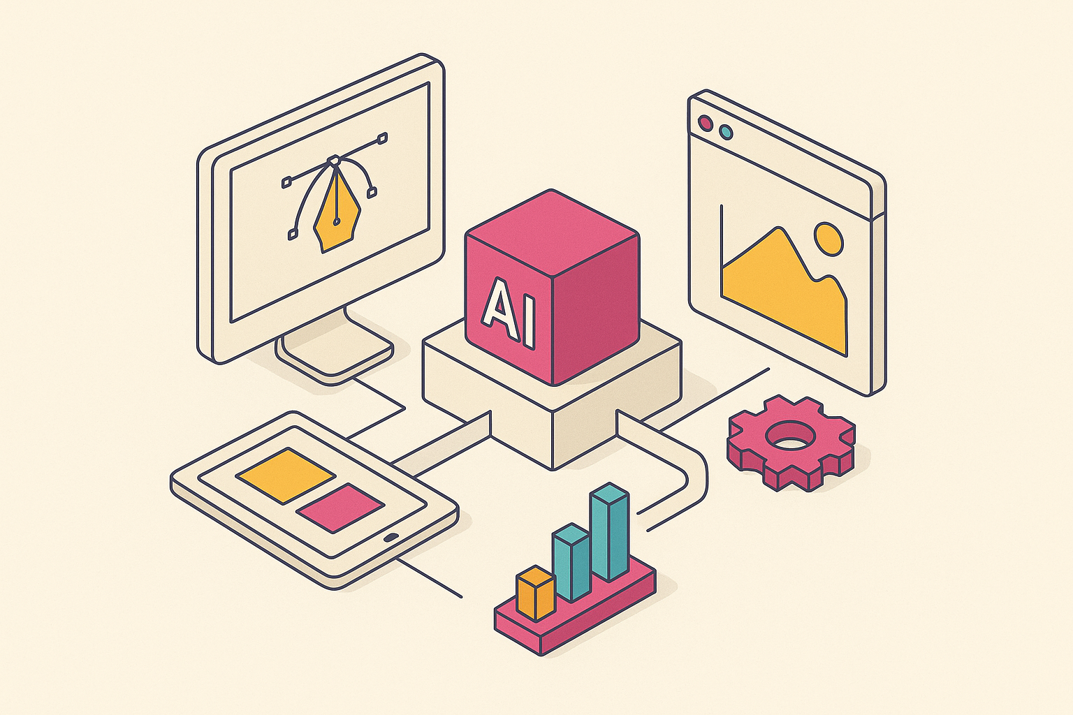 Cover illustration for “How AI Design Workflows Actually Fit Together”