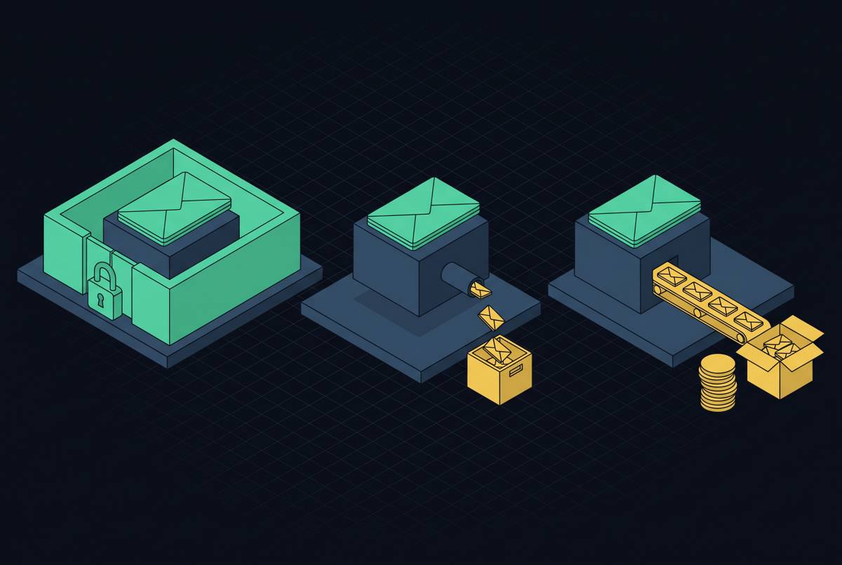 Cover illustration for “Email App Data Selling Practices Compared”