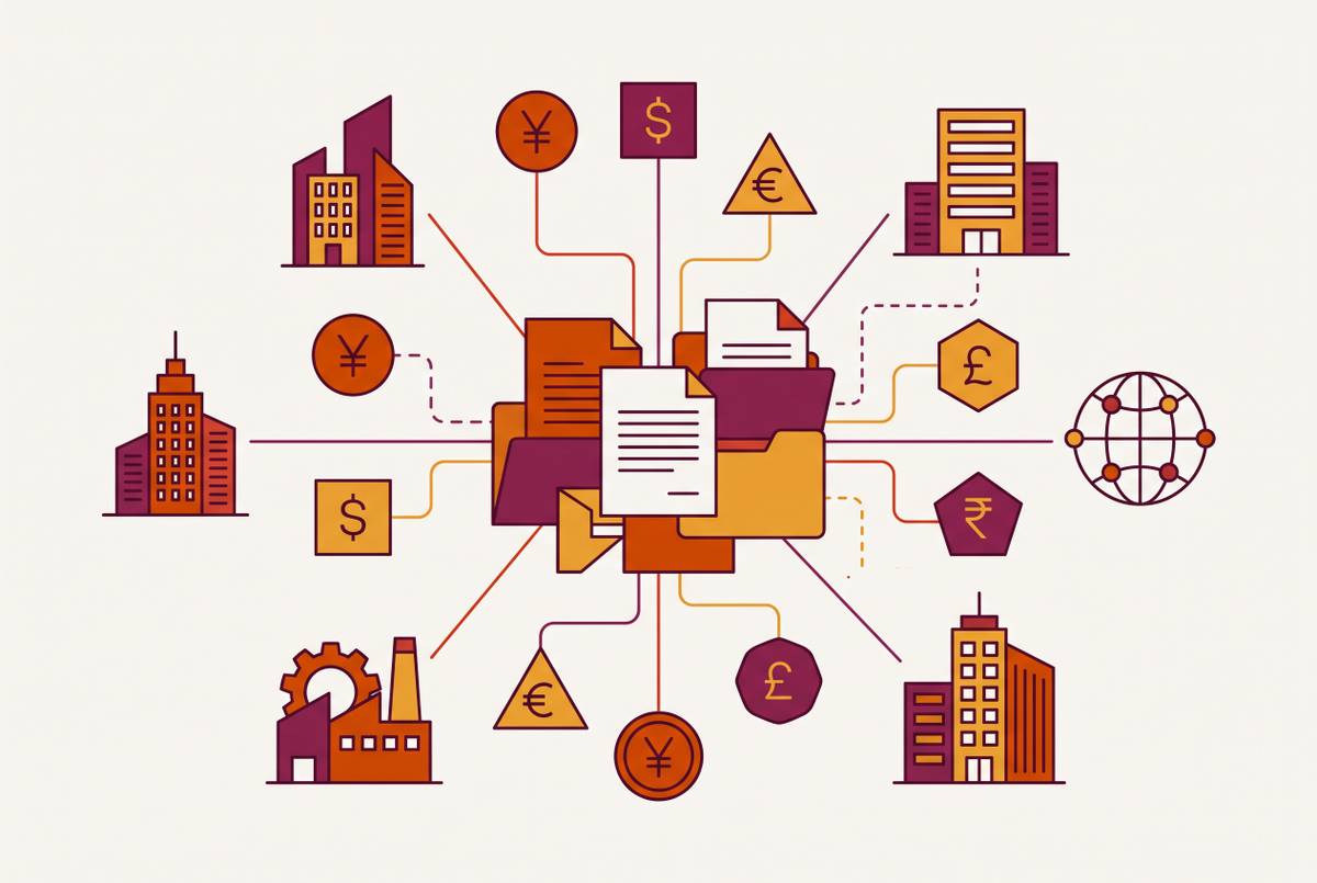 Cover illustration for “Multi-Entity and Multi-Currency Contract Management in Global Enterprises”