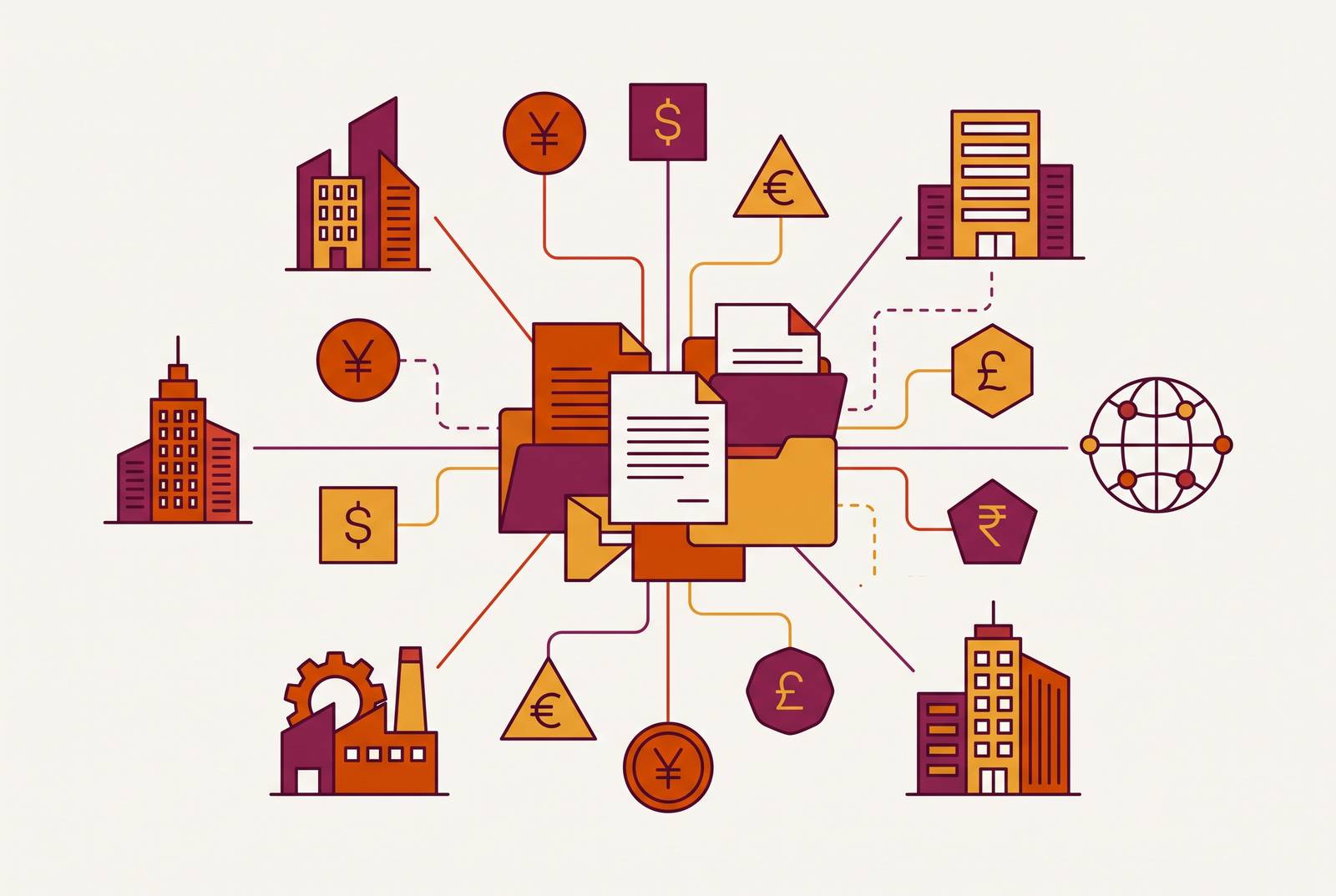 Cover illustration for “Multi-Entity and Multi-Currency Contract Management in Global Enterprises”