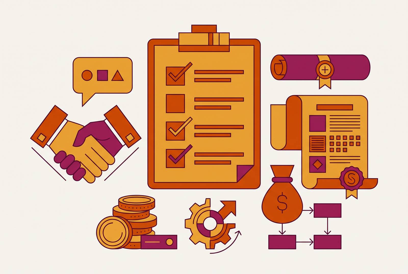Cover illustration for “Billing Vendor Contract Negotiation Checklist for SaaS Procurement”
