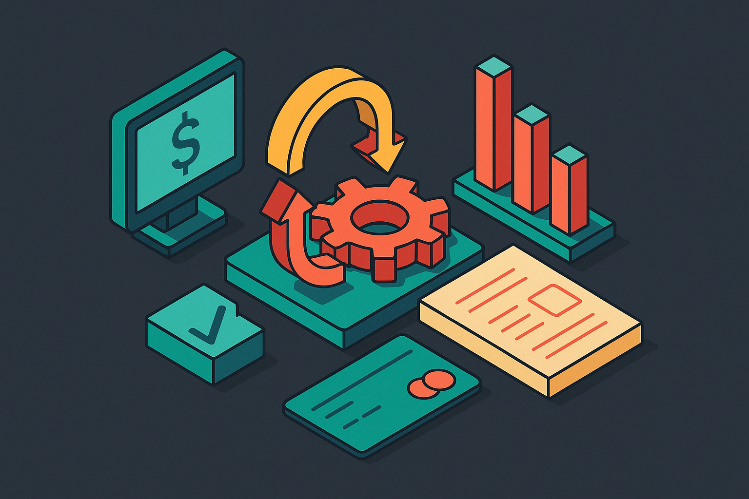 Cover illustration for “Revenue Cycle Mechanics in Subscription and Usage SaaS Businesses”