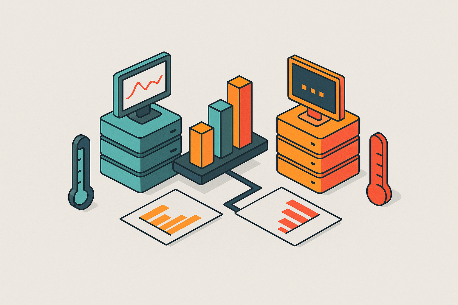 Cover illustration for “Real-Time vs. Batch Aggregation for Usage Metering”