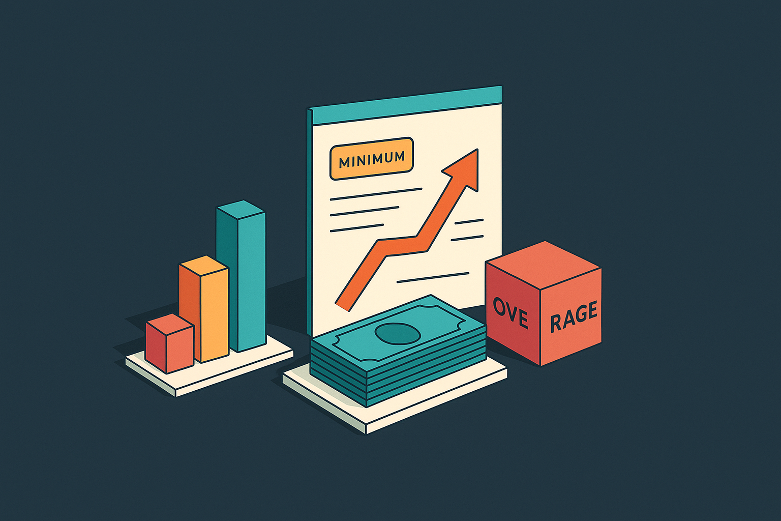 Cover illustration for “Minimum Commitments and Overage Charges in Hybrid Rate Cards”