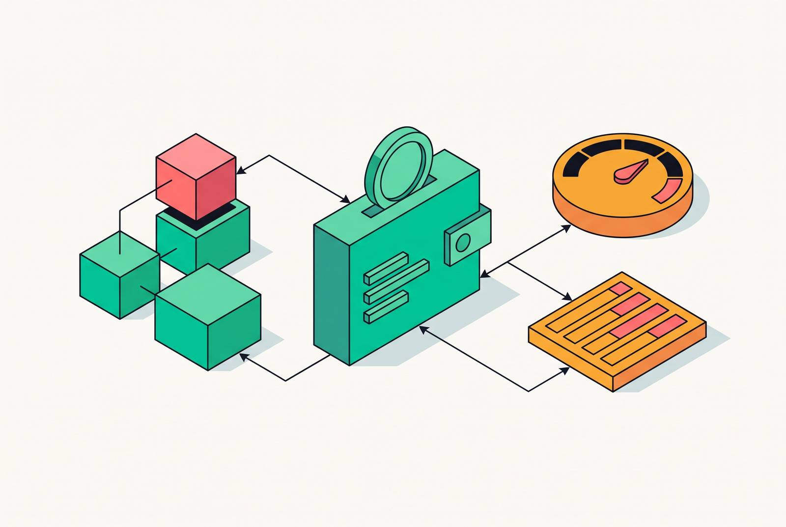 Cover illustration for “Credit Wallet Data Models for AI SaaS Products”