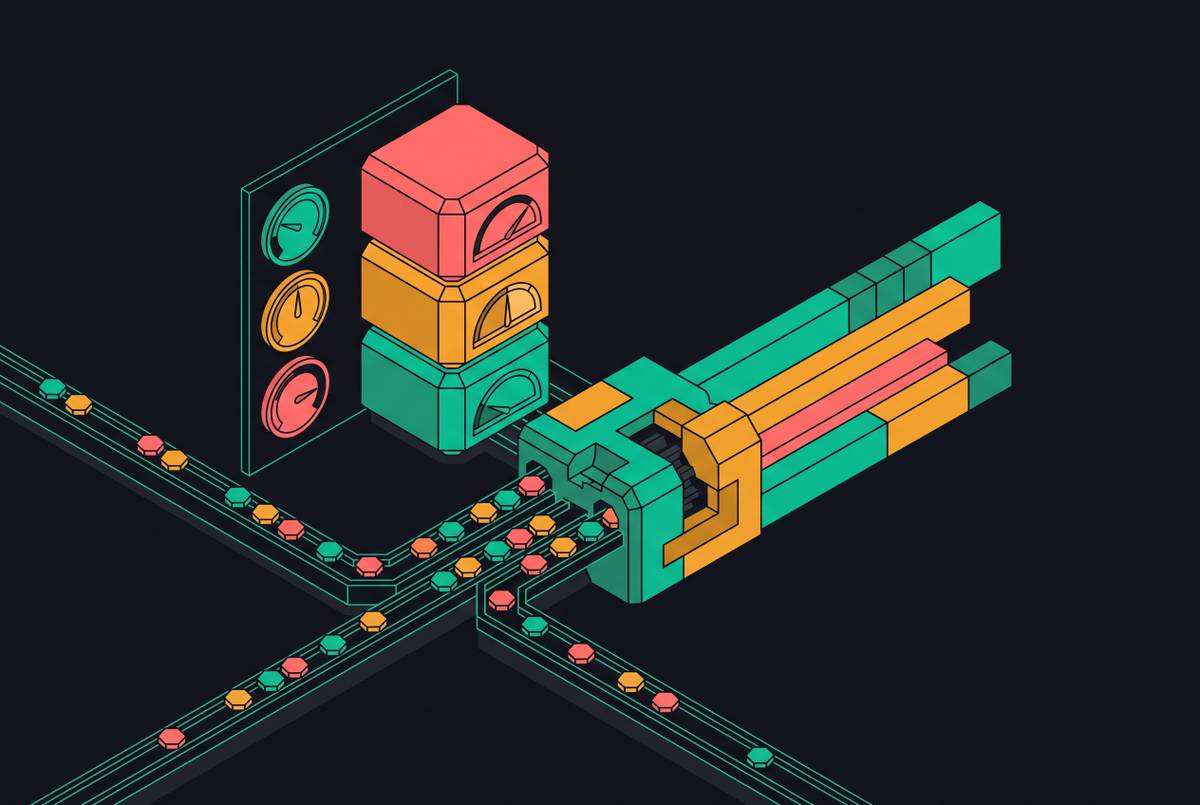 Cover illustration for “multi-metric credit metering approaches for AI and token-based products”
