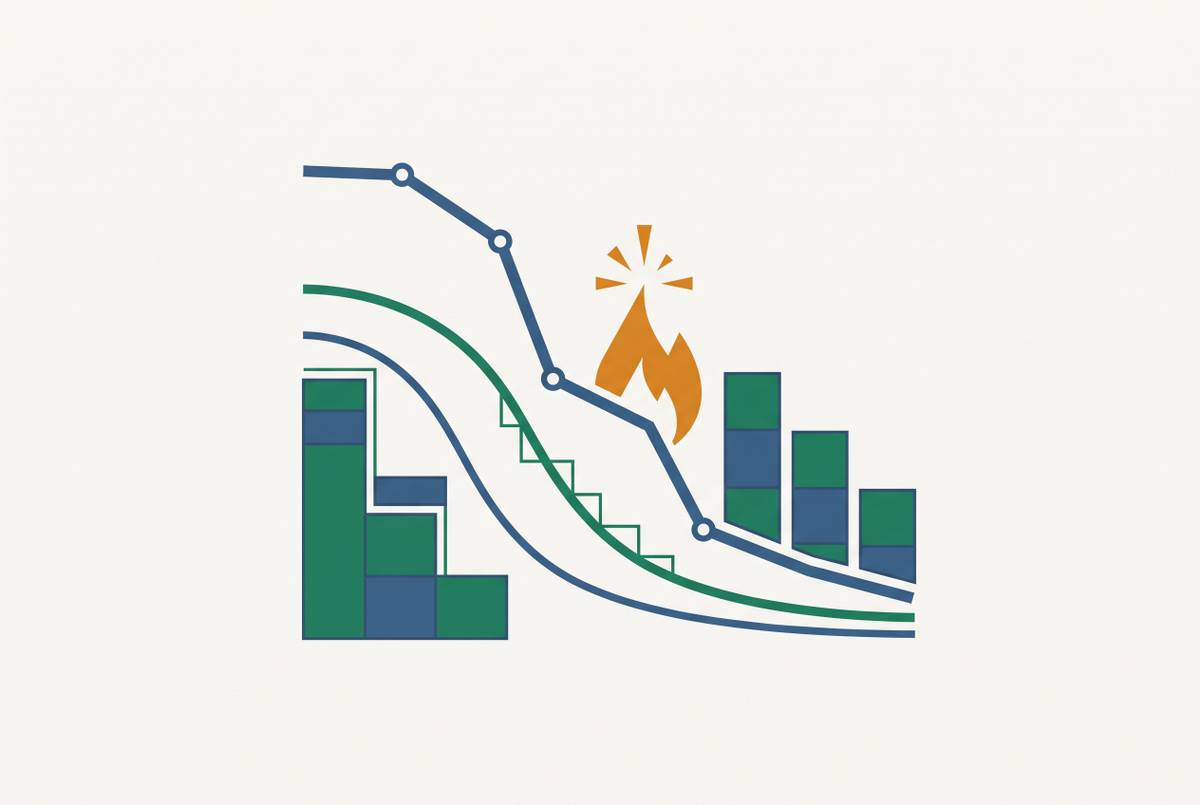 Cover illustration for “Credit Burn Rate Patterns Across SaaS Product Categories”