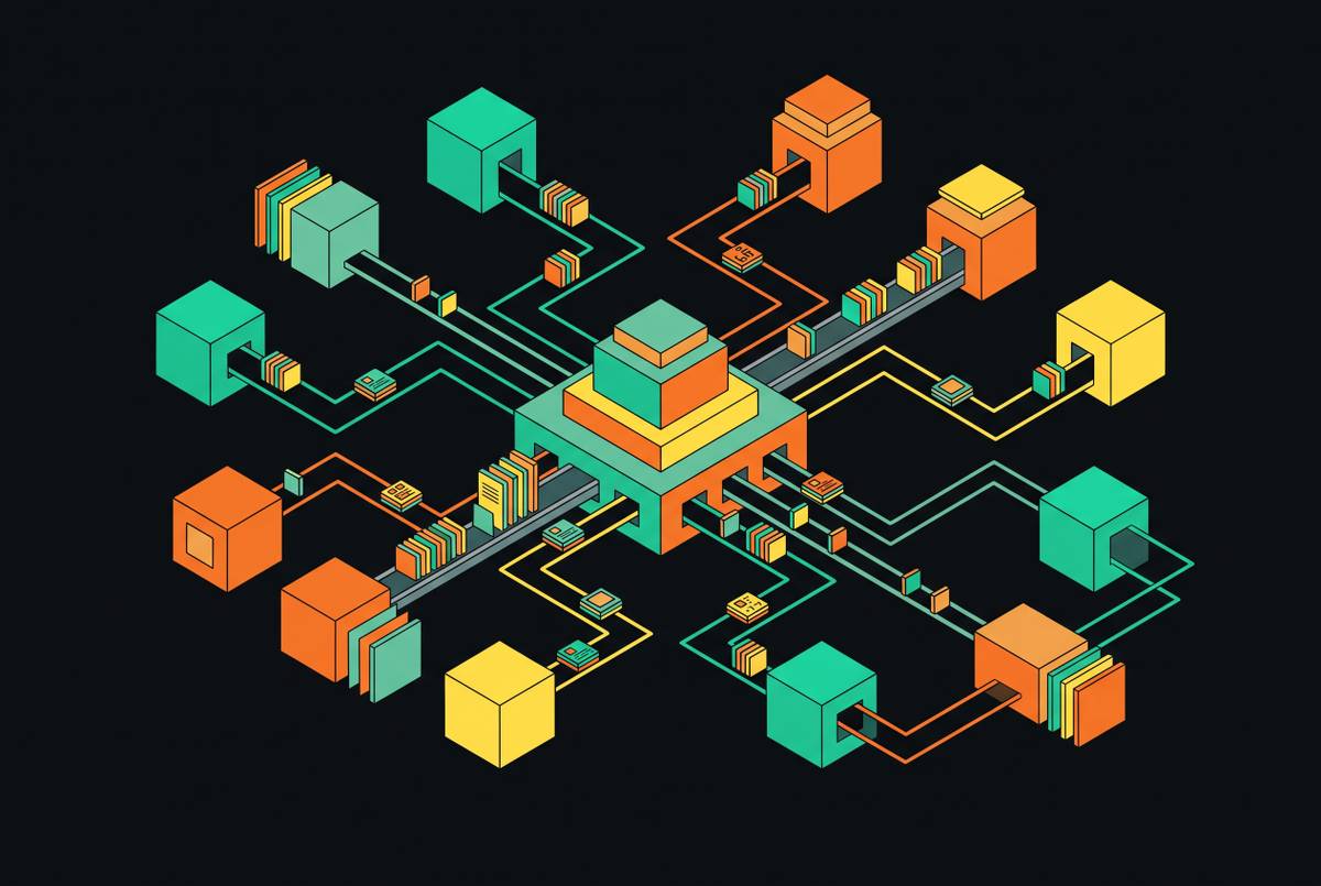 Cover illustration for “Organizing Context in a Multi-Agent Harness”