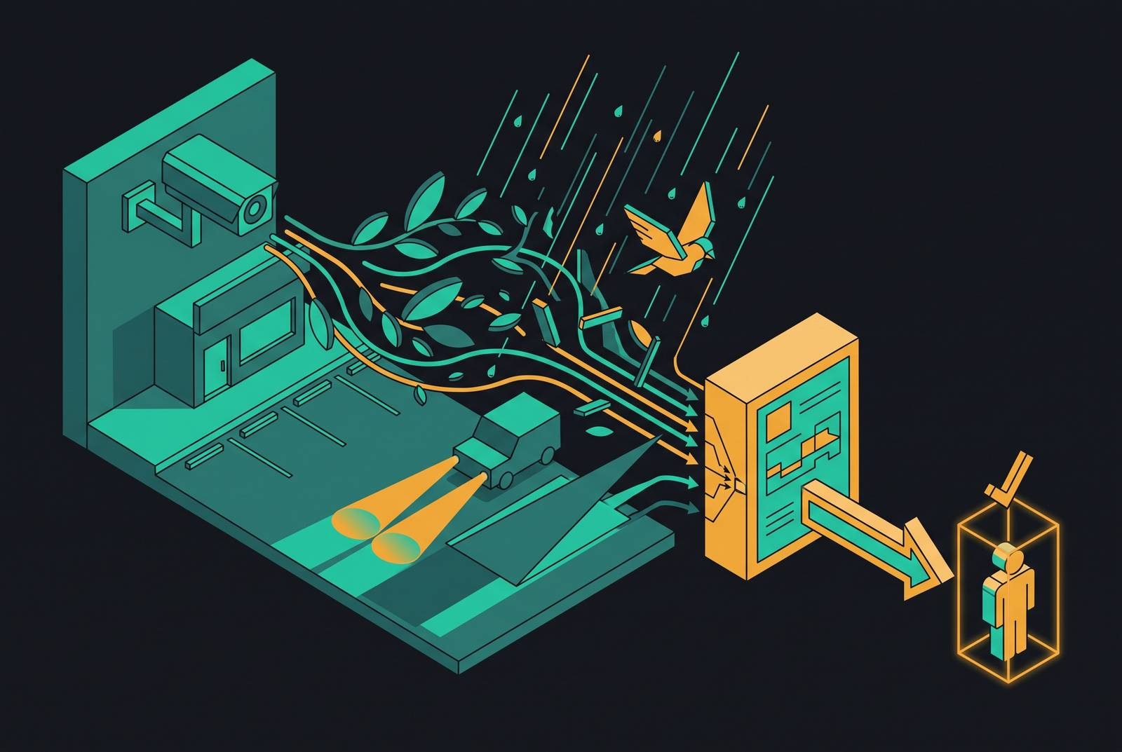 Cover illustration for “Environmental Noise Filtering by AI in Commercial Video Feeds”