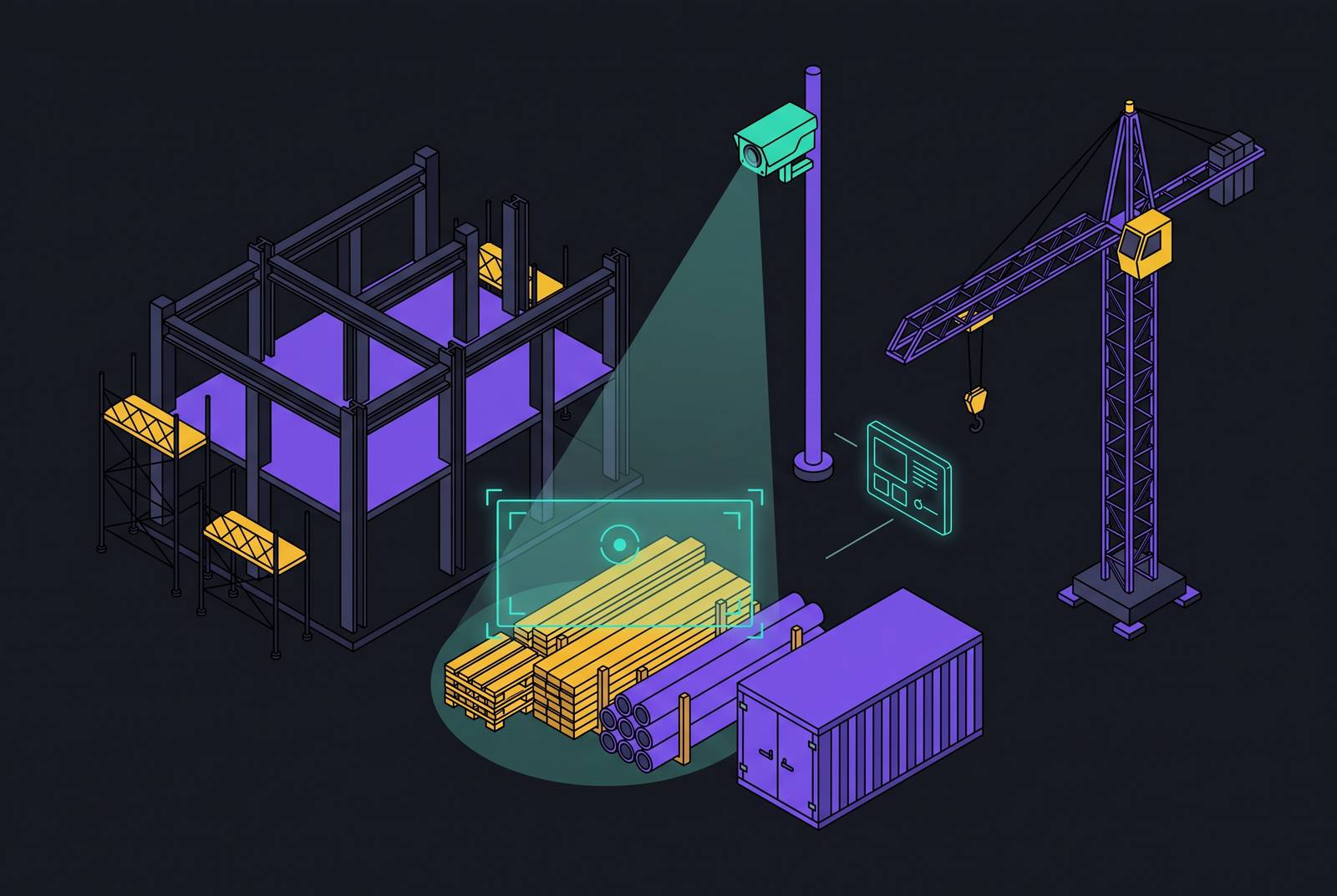 Cover illustration for “Construction Site Theft Prevention Through Remote Video Monitoring”