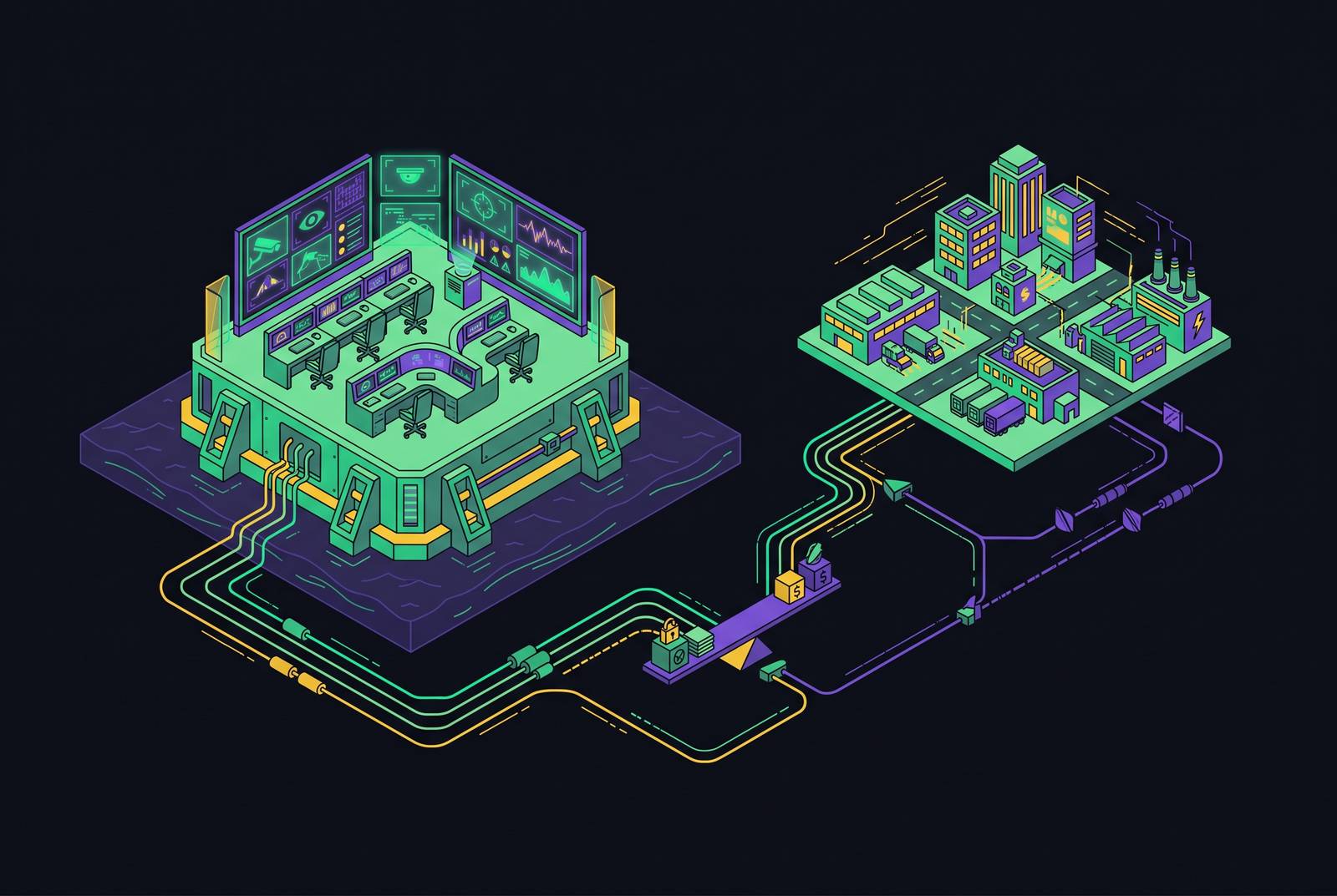 Cover illustration for “Offshore Monitoring Center Tradeoffs for Commercial Security”