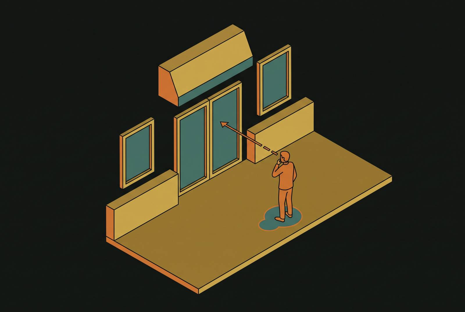 Cover illustration for “Loitering and Pre-Attack Surveillance Behavior at Business Entrances”