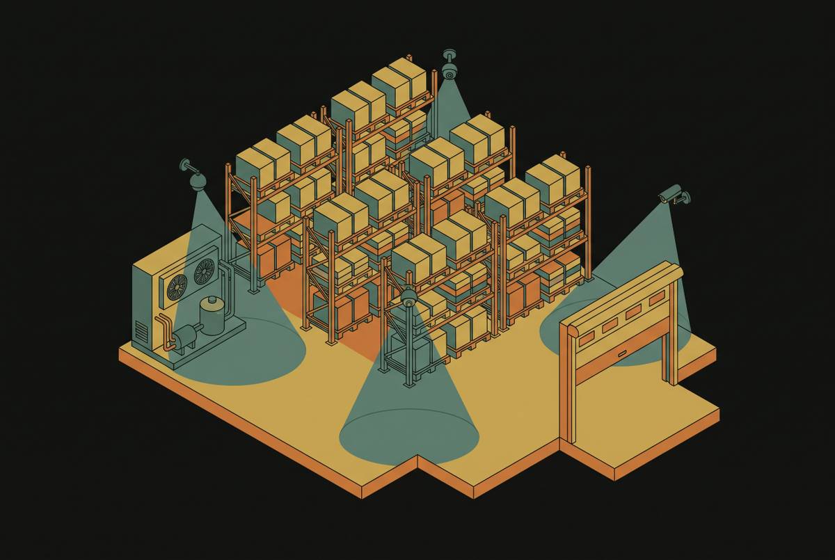 Cover illustration for “Cold Storage Warehouse Security Blind Spots and Monitoring Gaps”