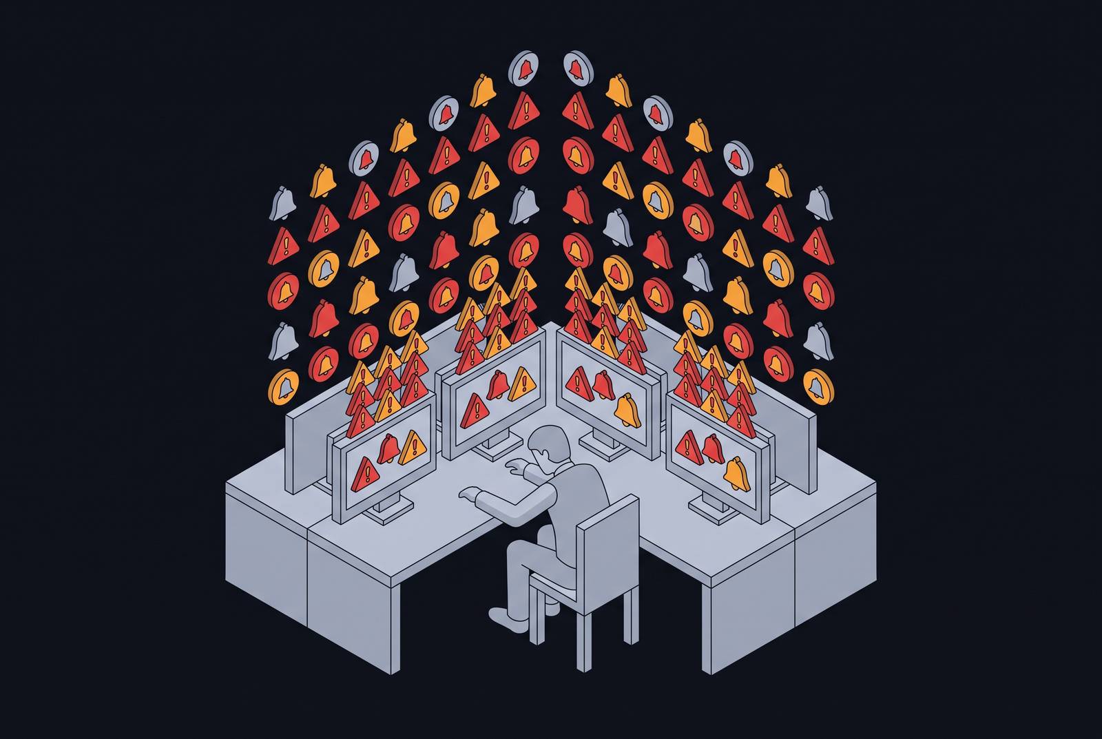 Cover illustration for “Alarm Fatigue in Security Operations Centers”