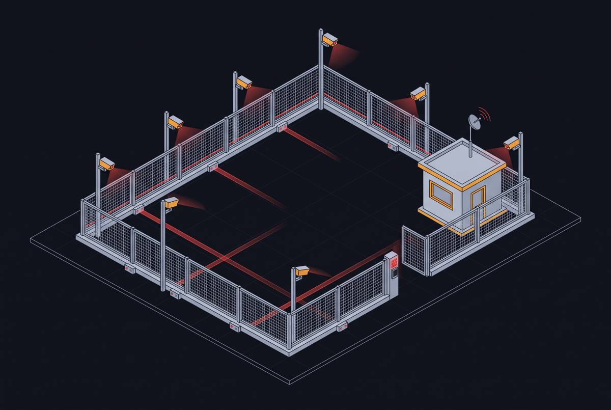 Cover illustration for “Industrial Facility Perimeter Monitoring and Intrusion Detection”