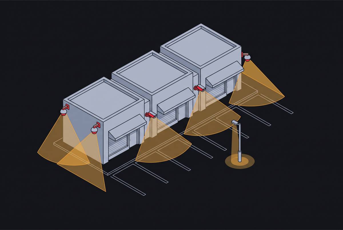Cover illustration for “After-Hours Monitoring Requirements for Retail Strip Centers”
