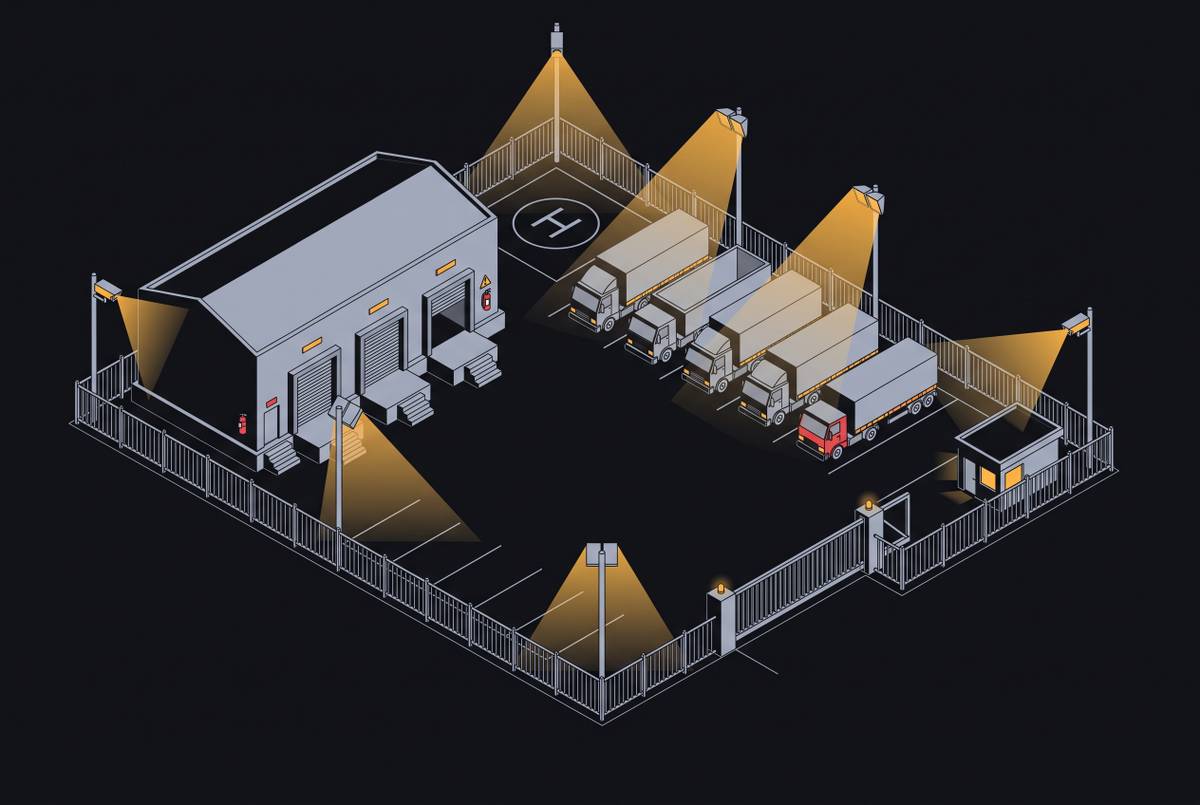 Cover illustration for “Truck Yard and Freight Facility Overnight Security Monitoring”