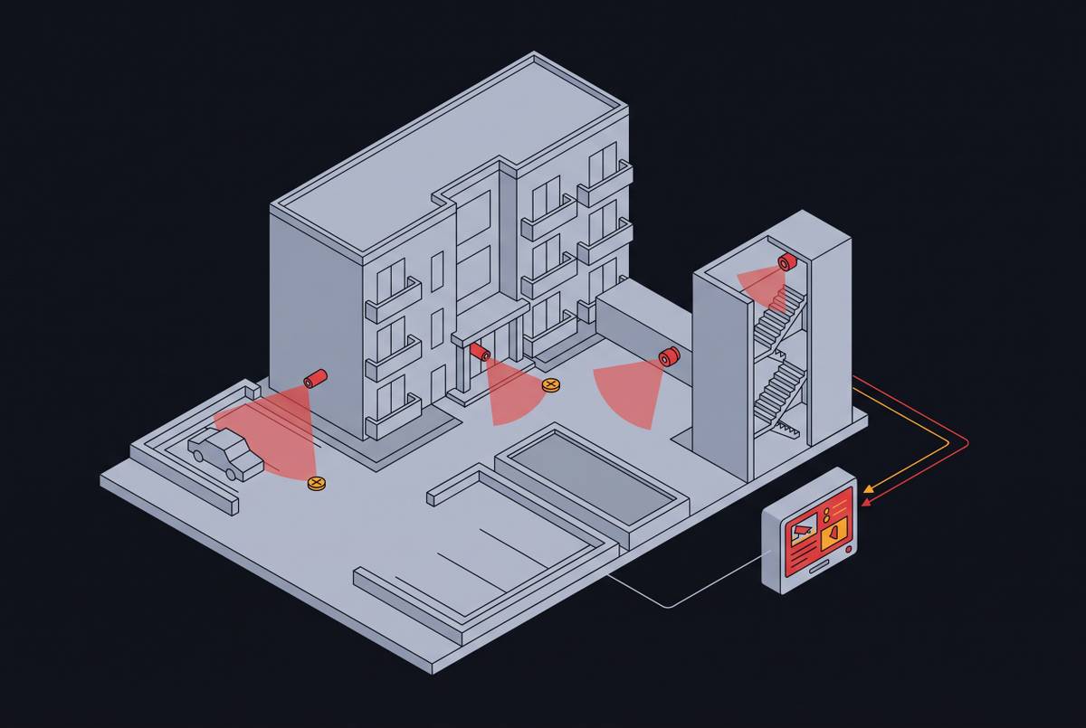 Cover illustration for “Multifamily Property Video Monitoring Challenges and Priorities”