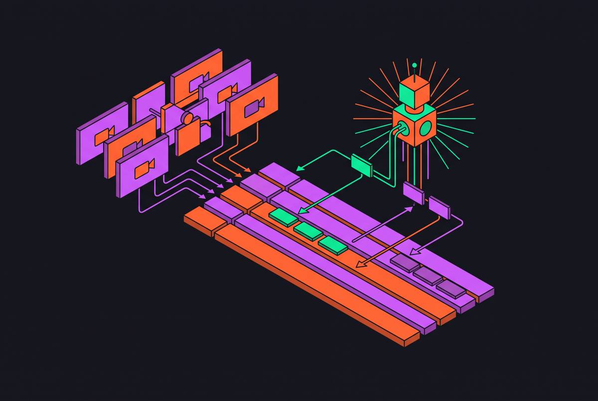 Cover illustration for “Automated Multicam Editing in DaVinci Resolve With AI Agents”