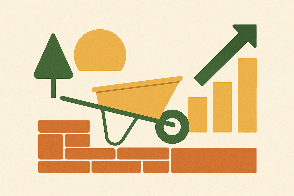 Cover illustration for “Gross Margin Benchmarks for Common Hardscape Projects”