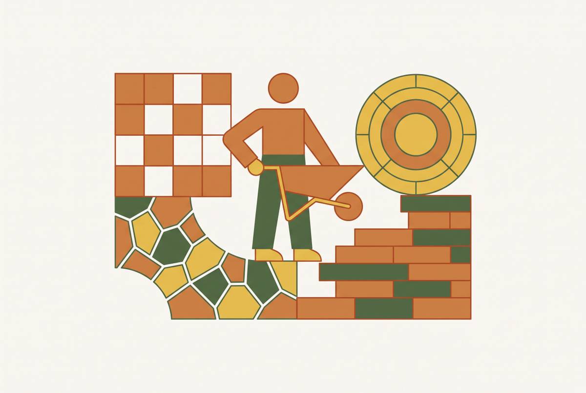 Cover illustration for “Project Mix Optimization for a Single-Crew Hardscape Operation”