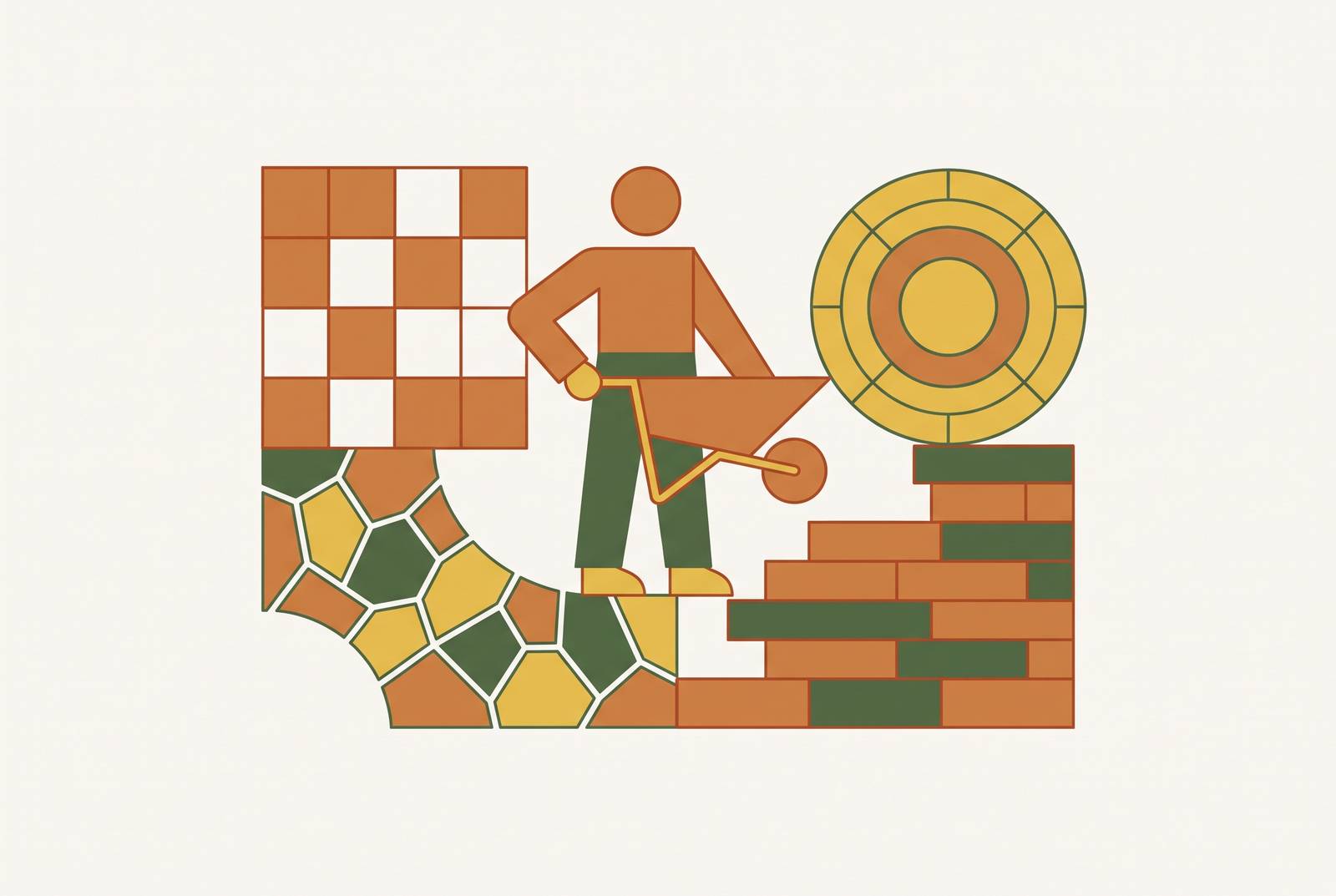 Cover illustration for “Project Mix Optimization for a Single-Crew Hardscape Operation”