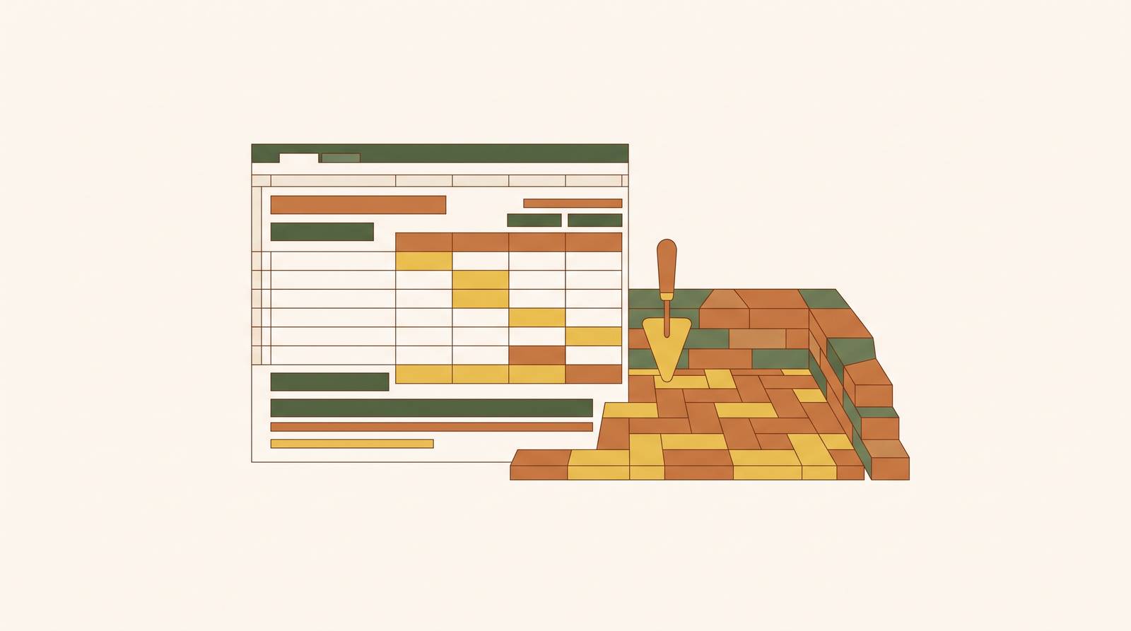 Cover illustration for “Construction Estimate Template Excel for Hardscapers”