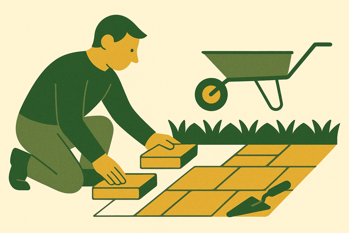 Cover illustration for “What Homeowners Are Really Asking When They Search "Hardscaping Near Me"”