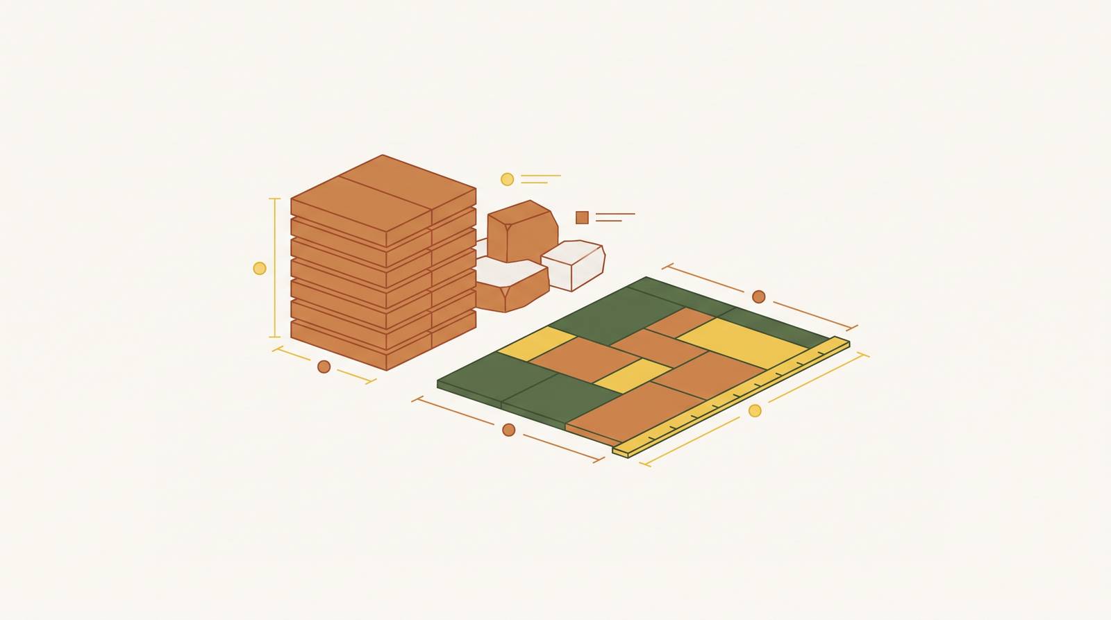 Cover illustration for “What a Material Takeoff Actually Looks Like on a Hardscape Job”